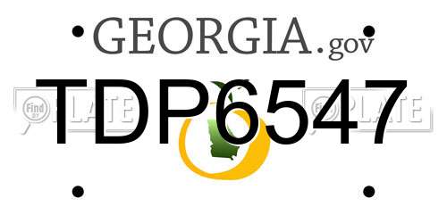 TDP6547 Georgia License Plate