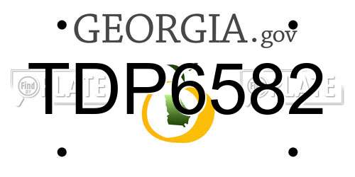 TDP6582 Georgia License Plate