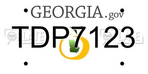 TDP7123 Georgia License Plate