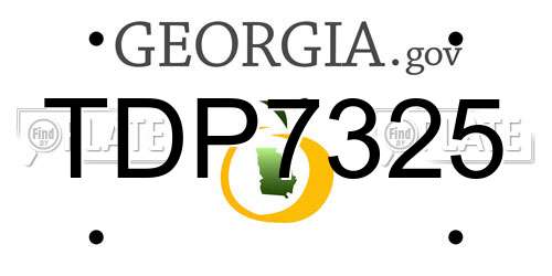 TDP7325 Georgia License Plate