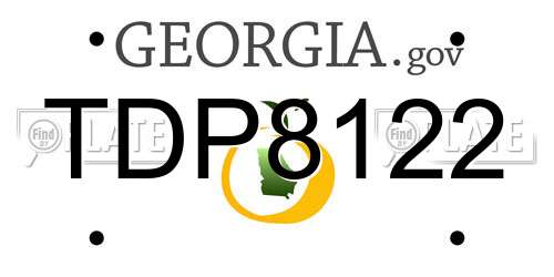 TDP8122 Georgia License Plate