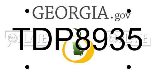 TDP8935 Georgia License Plate