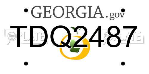 TDQ2487 Georgia License Plate