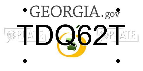 TDQ62T Georgia License Plate