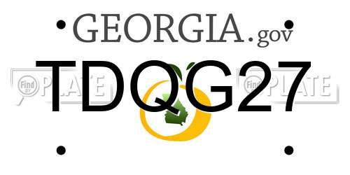 TDQG27 Georgia License Plate