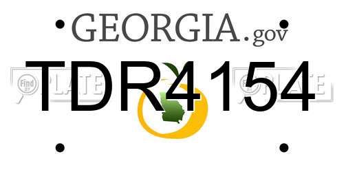 TDR4154 Georgia License Plate