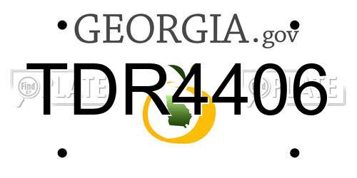 TDR4406 Georgia License Plate