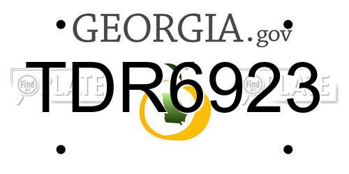 TDR6923 Georgia License Plate