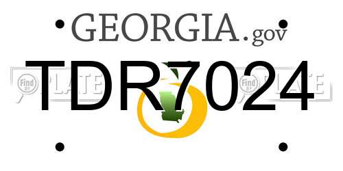 TDR7024 Georgia License Plate