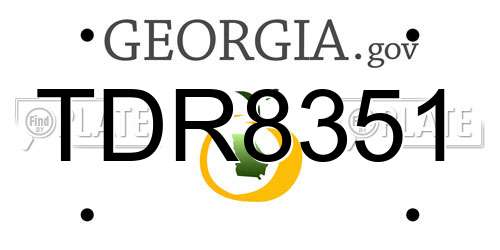 TDR8351 Georgia License Plate