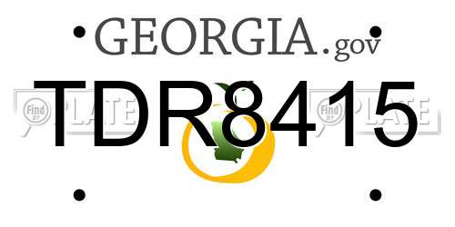 TDR8415 Georgia License Plate