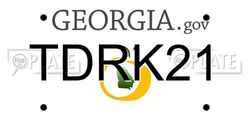 TDRK21 Georgia License Plate