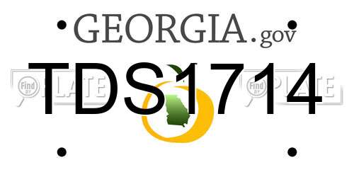TDS1714 Georgia License Plate