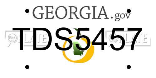 TDS5457 Georgia License Plate