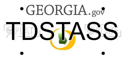 TDSTASS Georgia License Plate