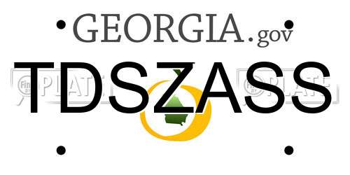 TDSZASS Georgia License Plate