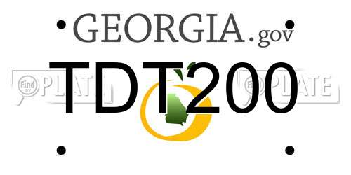 TDT200 Georgia License Plate