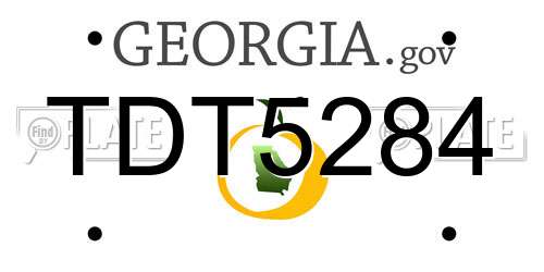 TDT5284 Georgia License Plate