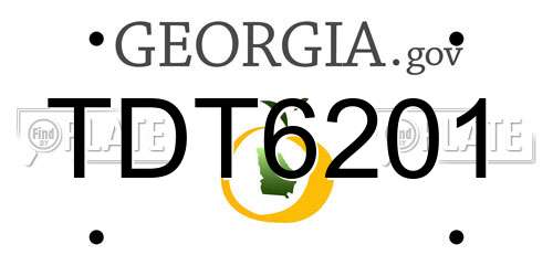 TDT6201 Georgia License Plate