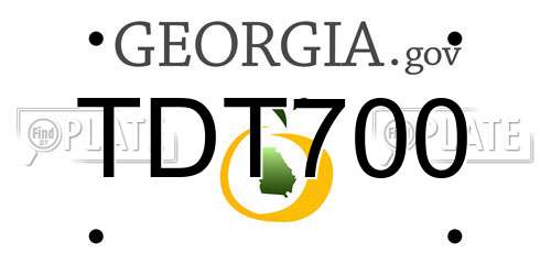 TDT700 Georgia License Plate