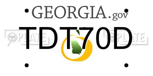 TDT70D Georgia License Plate