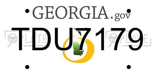 TDU7179 Georgia License Plate