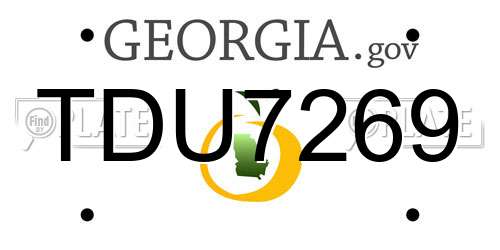 TDU7269 Georgia License Plate