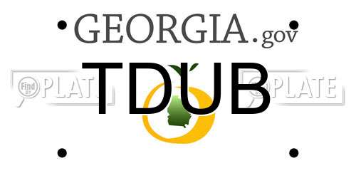 TDUB Georgia License Plate