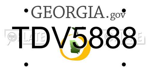 TDV5888 Georgia License Plate