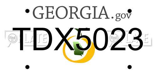 TDX5023 Georgia License Plate