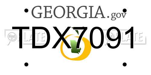 TDX7091 Georgia License Plate