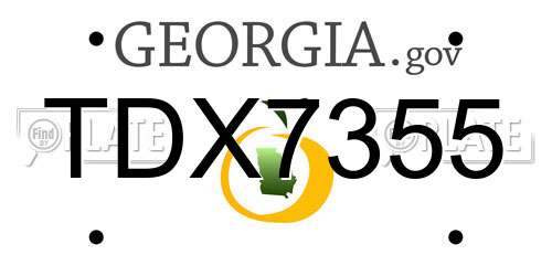 TDX7355 Georgia License Plate