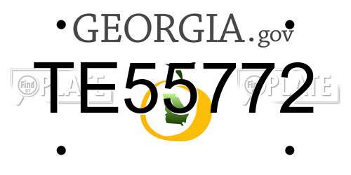 TE55772 Georgia License Plate