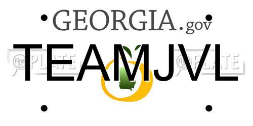 TEAMJVL Georgia License Plate