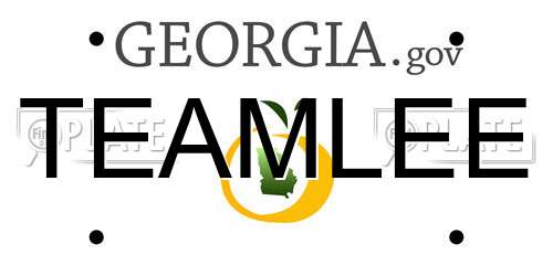 TEAMLEE Georgia License Plate