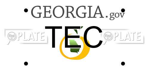 TEC Georgia License Plate