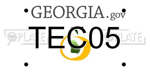 TEC05 Georgia License Plate