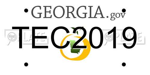 TEC2019 Georgia License Plate