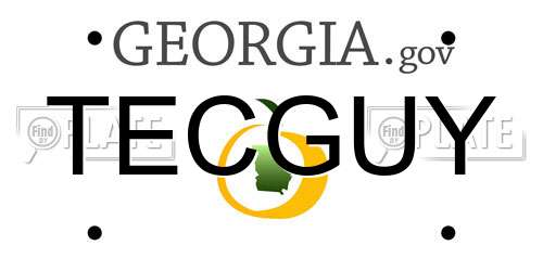 TECGUY Georgia License Plate