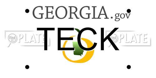 TECK Georgia License Plate