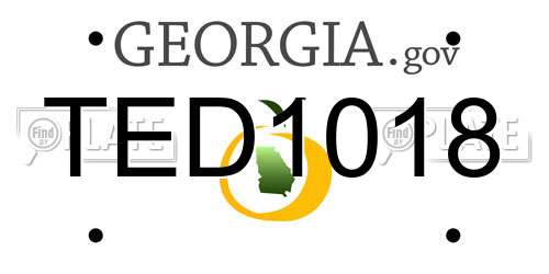 TED1018 Georgia License Plate