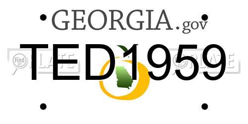 TED1959 Georgia License Plate