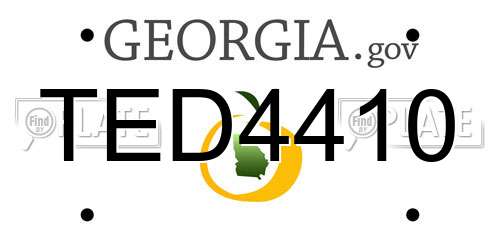 TED4410 Georgia License Plate
