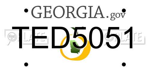 TED5051 Georgia License Plate
