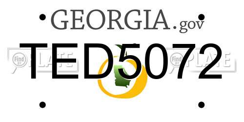 TED5072 Georgia License Plate