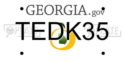 TEDK35 Georgia License Plate