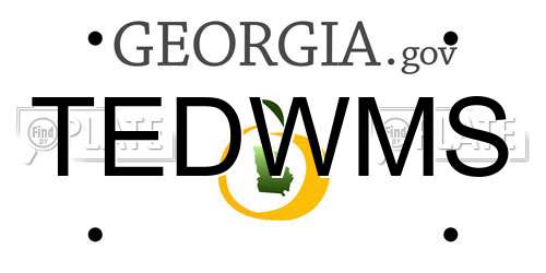 TEDWMS Georgia License Plate