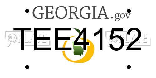 TEE4152 Georgia License Plate