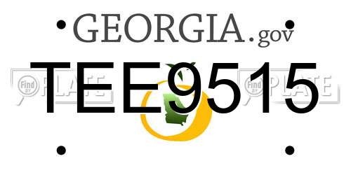 TEE9515 Georgia License Plate