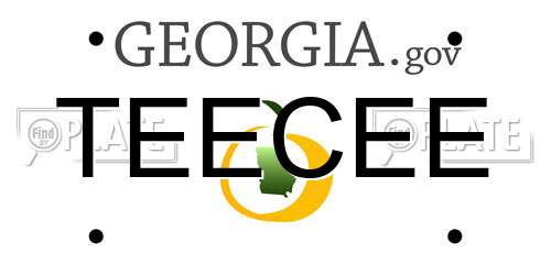 TEECEE Georgia License Plate